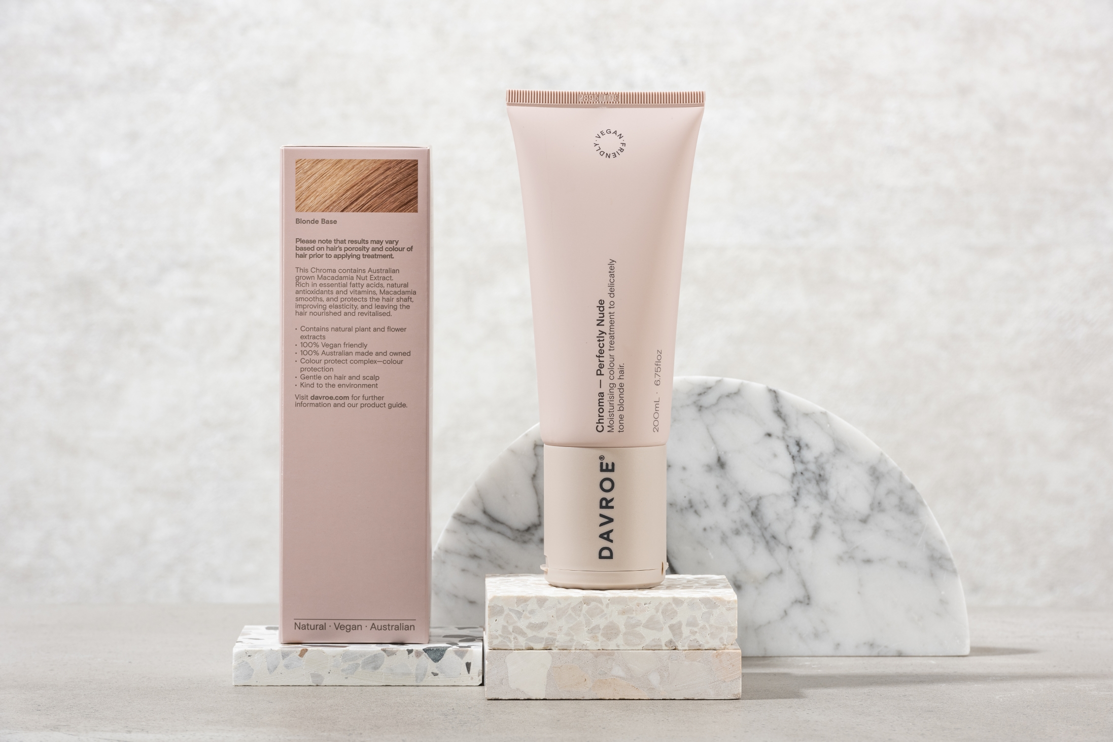 Kuracja Koloryzująca Do Włosów DAVROE Chroma Perfectly Nude 200ml - obrazek 2