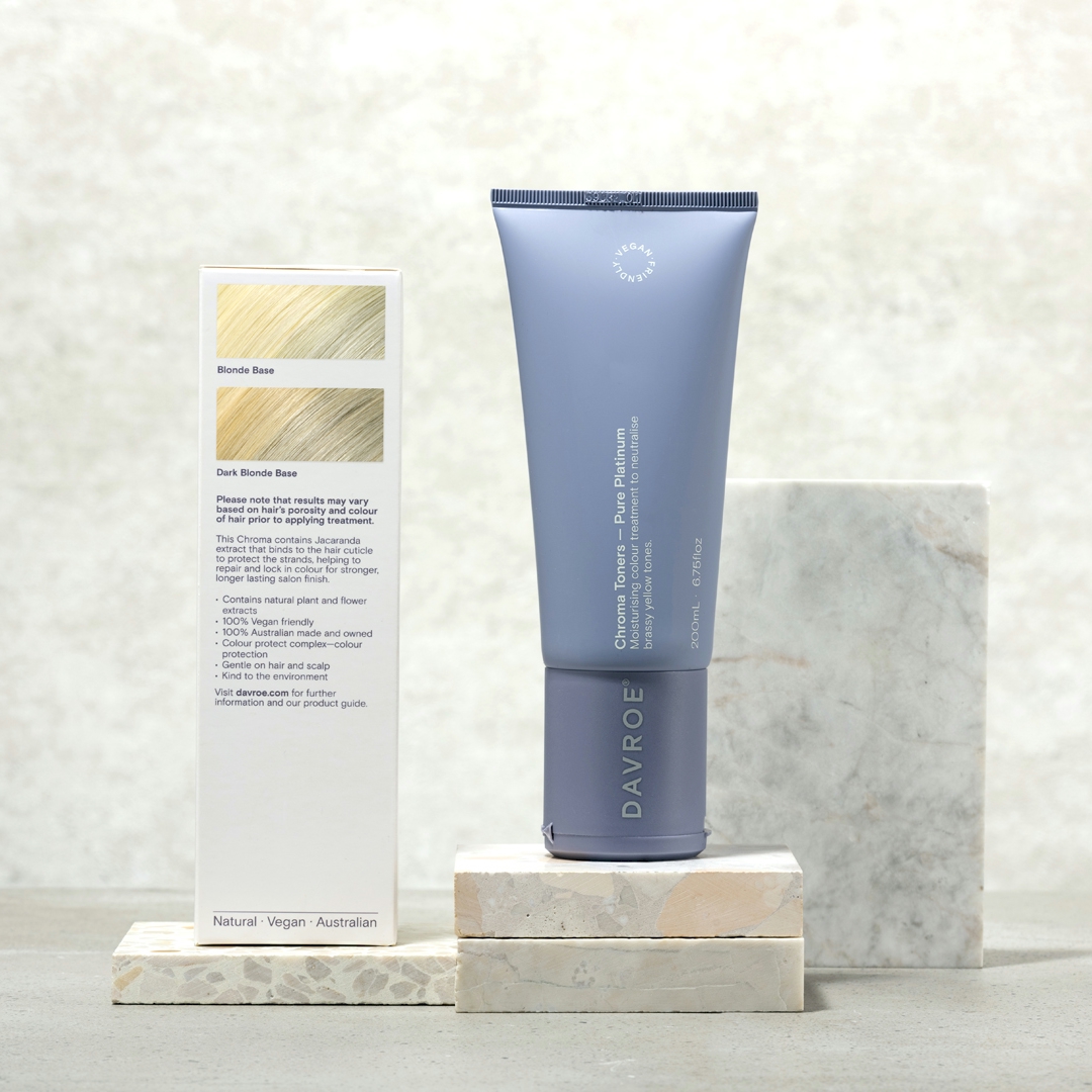 Kuracja Koloryzująca Do Włosów DAVROE Chroma Pure Platinum 200ml - obrazek 2