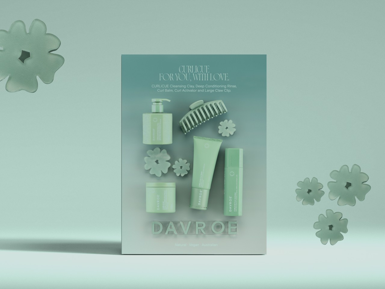 Zestaw DAVROE CURLiCUE do włosów kręconych - 4 produkty + spinka GRATIS - obrazek 1